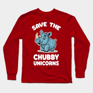 Save The Chubby Unicorns - Rhino Long Sleeve T-Shirt